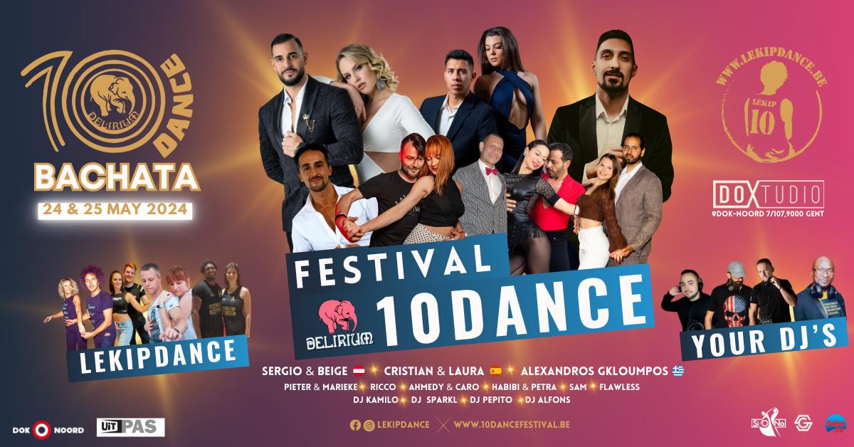 10Dance Delerium Festival  Salsa Flyer 2023